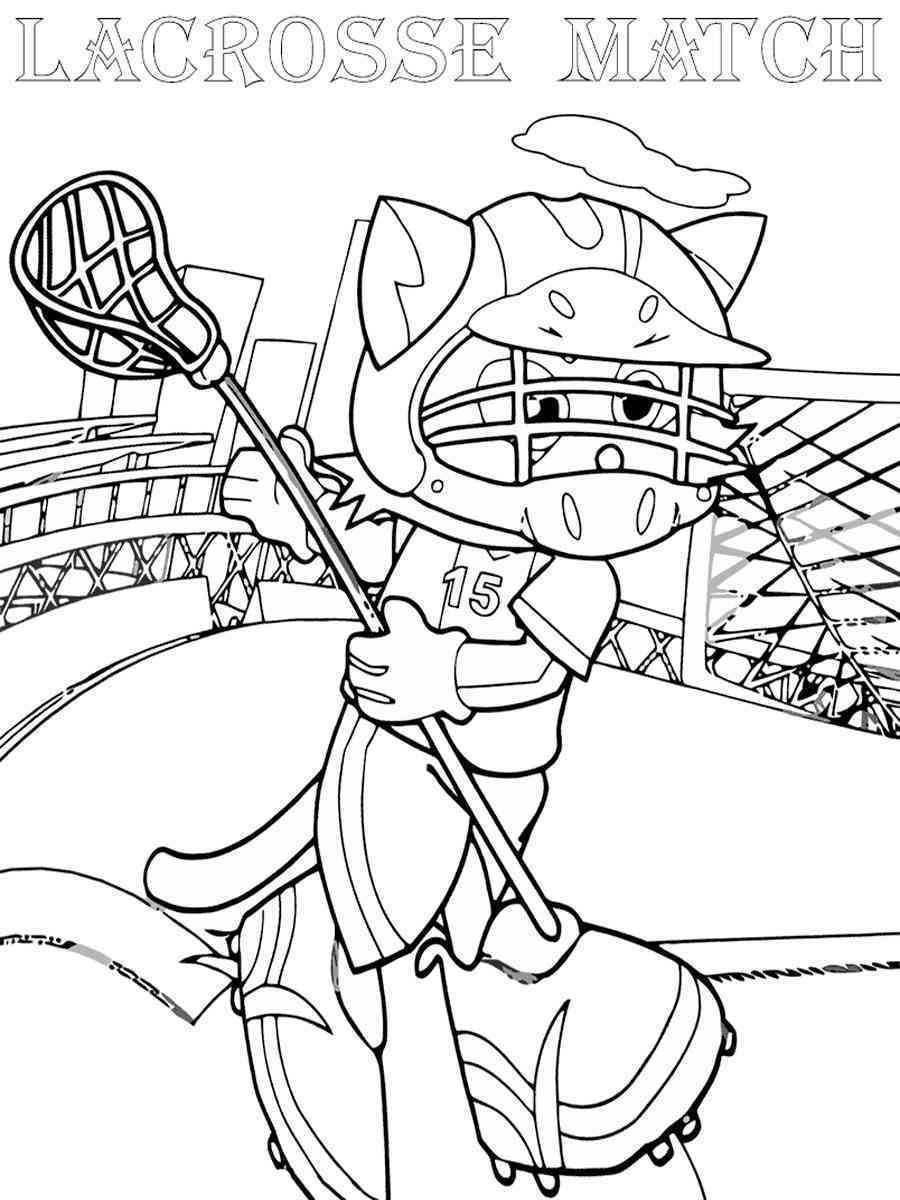 Lacrosse coloring pages