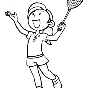 Badminton coloring pages printable for free download