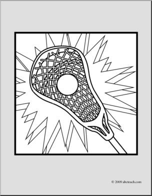 Sports icon lacrosse coloring page