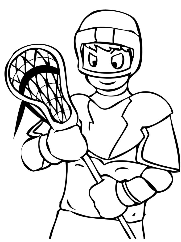 Lacrosse coloring pages