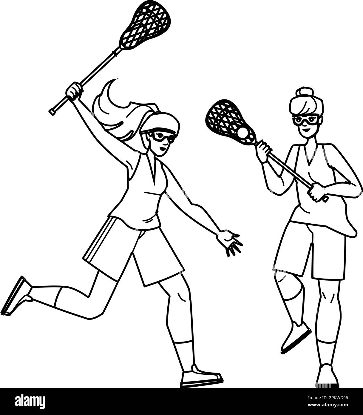 Game of lacrosse cut out stock images pictures