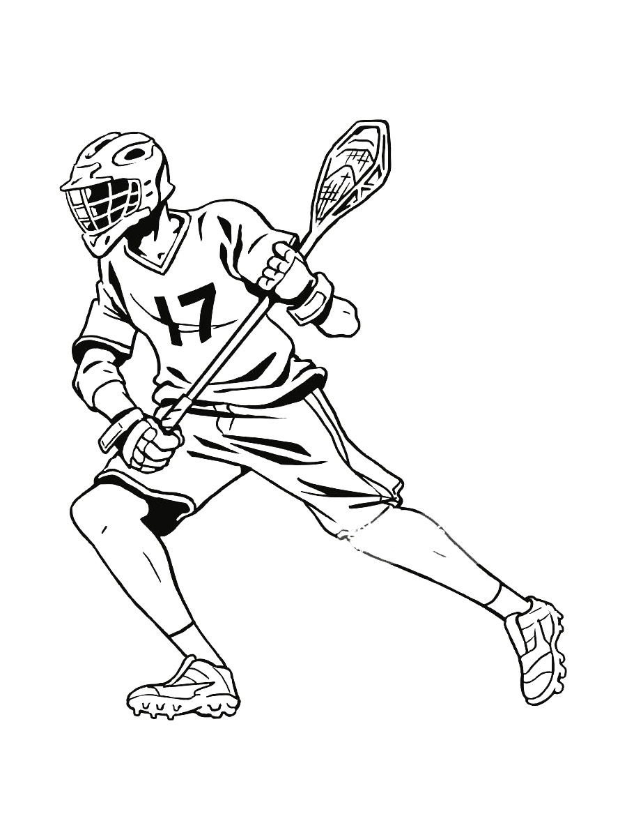 Lacrosse coloring pages