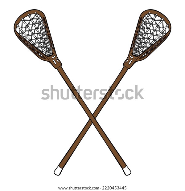 Cartoon lacrosse stick hand draw vector stock vector royalty free