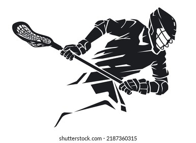 Lacrosse cartoon over royalty