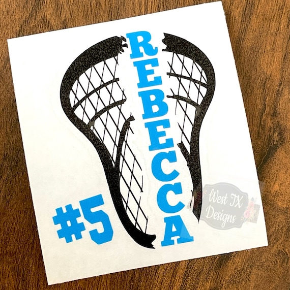 Lacrosse decal crossed lacrosse sticks personalized lacrosse decal sports decal sports sticker lacrosse sticker car window decal