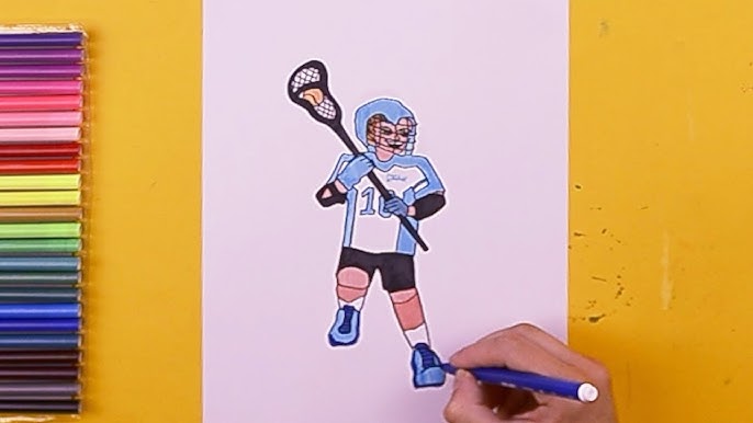 How to draw a lacrosse stick