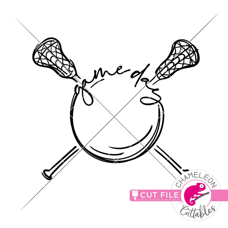 Game day lacrosse sketch drawing svg png dxf eps jpeg chameleon cuttables llc chameleon cuttables llc