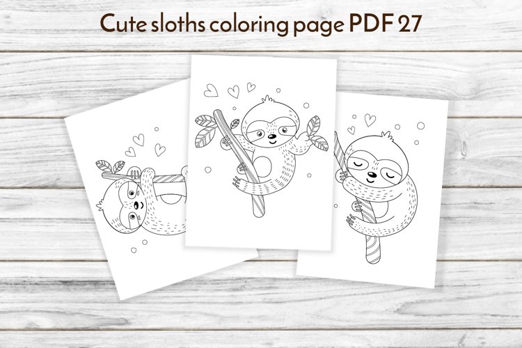 Sloth coloring pages pdf