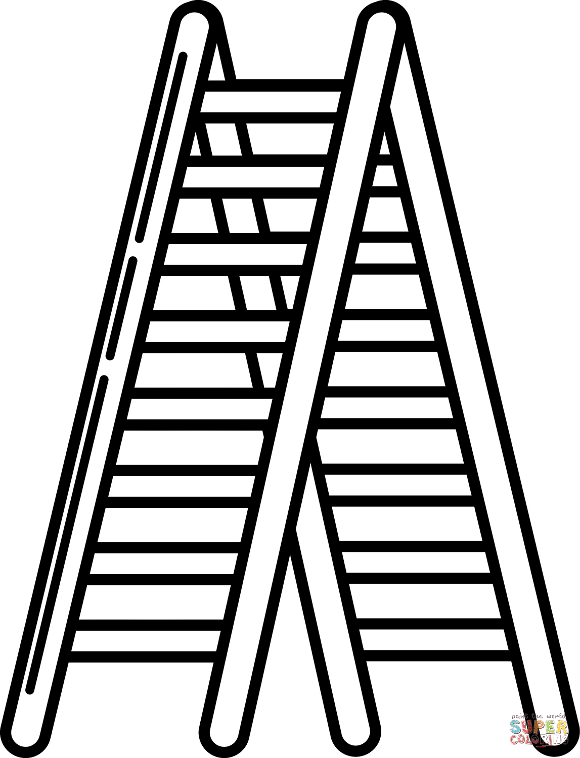 Ladder coloring page free printable coloring pages