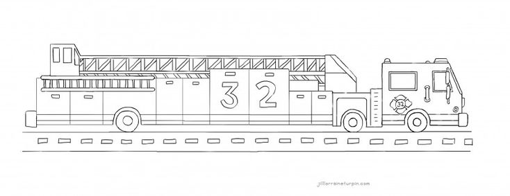 Fire truck coloring page â ladder truck truck coloring pages millie marotta coloring book fire trucks