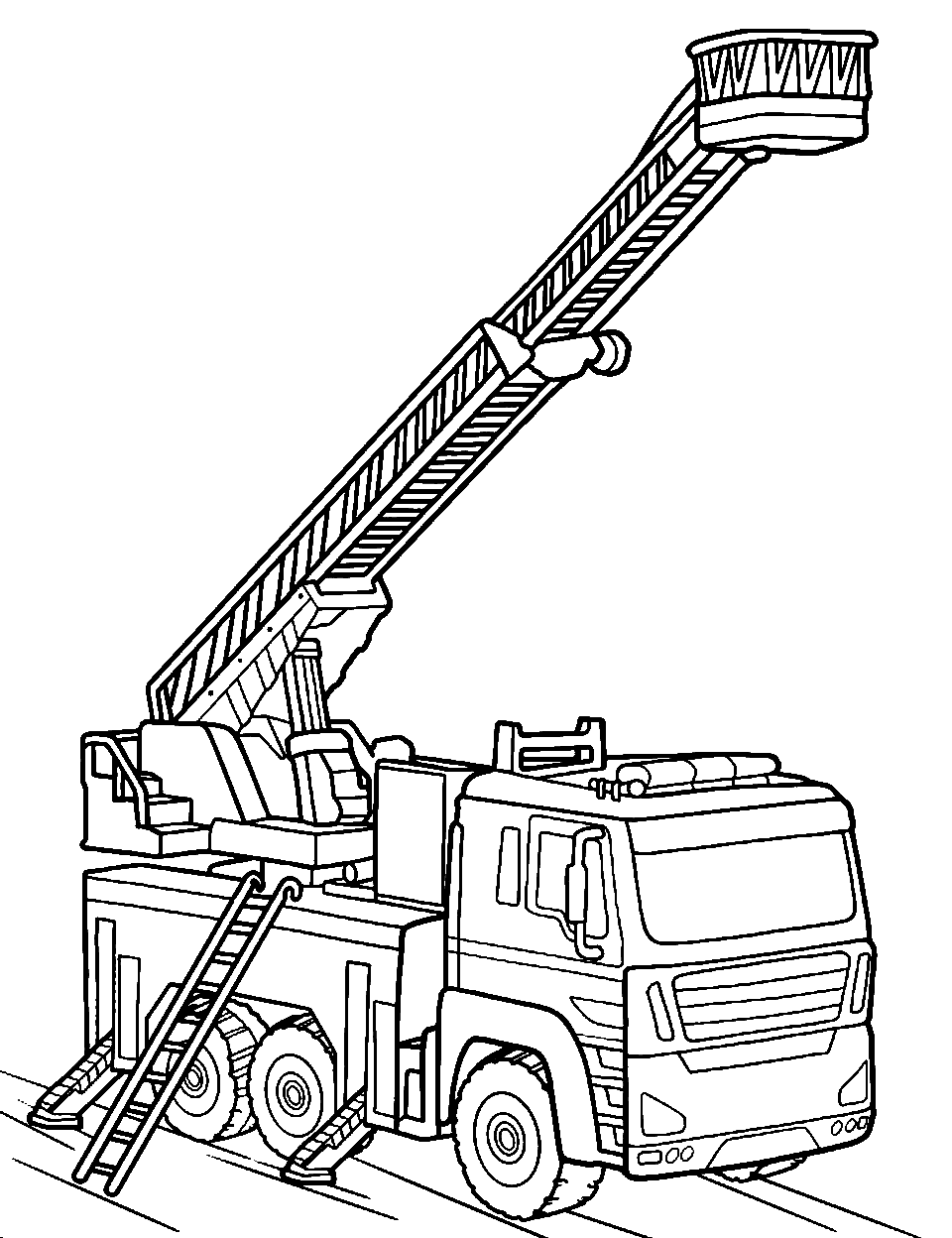 Fire truck coloring pages free printable sheets