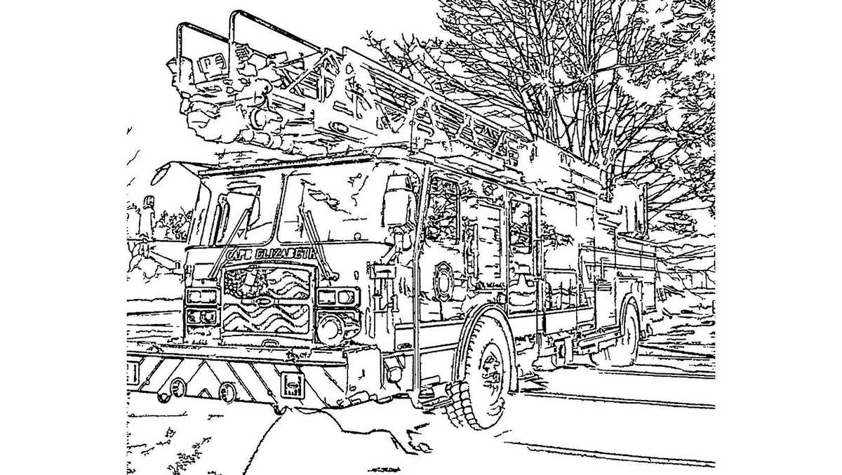 Maine fire department creates coloring page of new fire truck