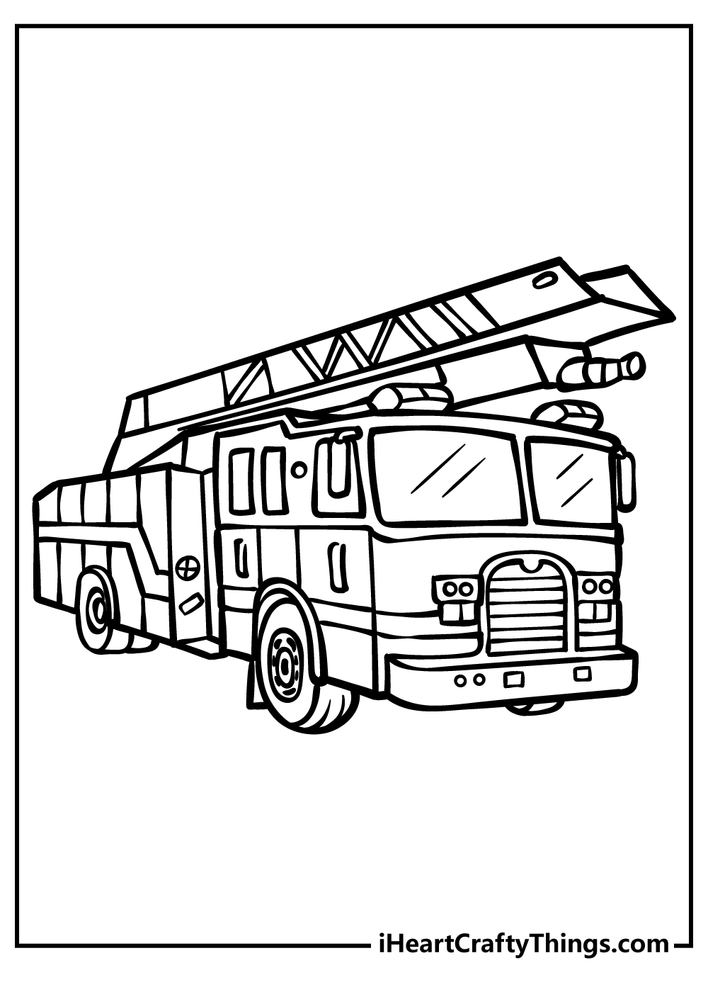 Fire truck coloring pages free printables