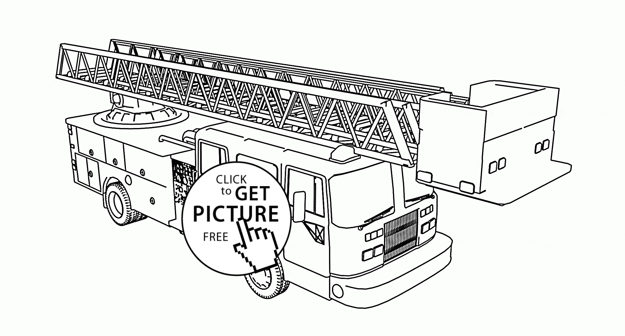 Tiller fire truck coloring page for kids transportation coloring pages printables free