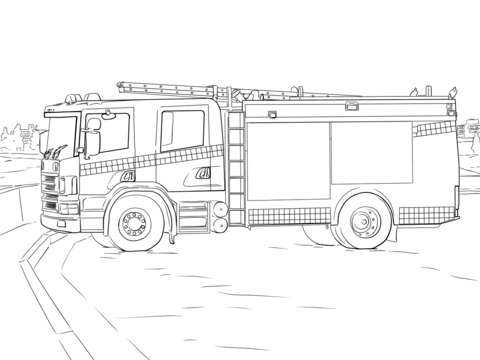 Fire truck coloring page free printable coloring pages