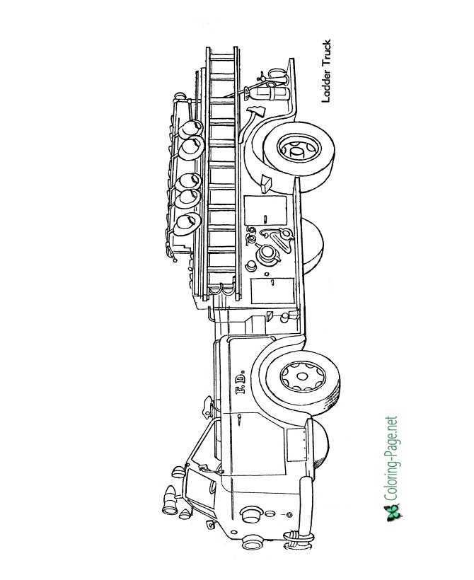 Fire truck coloring pages