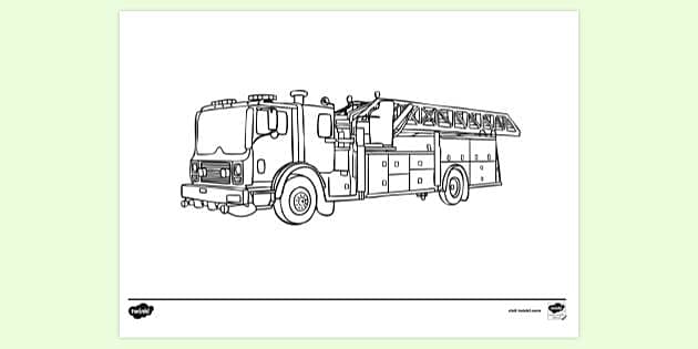 Fire truck small louring sheet teacher made