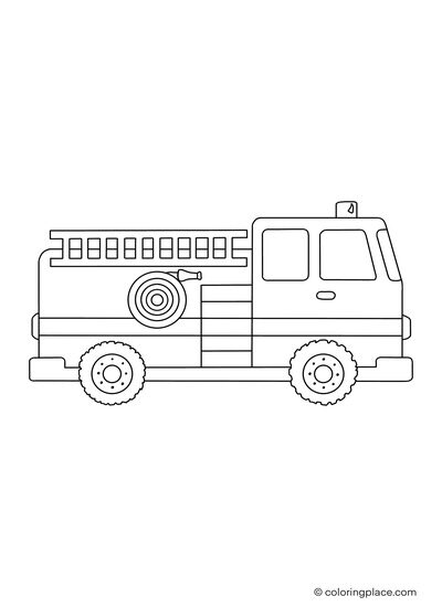 Fire truck coloring place