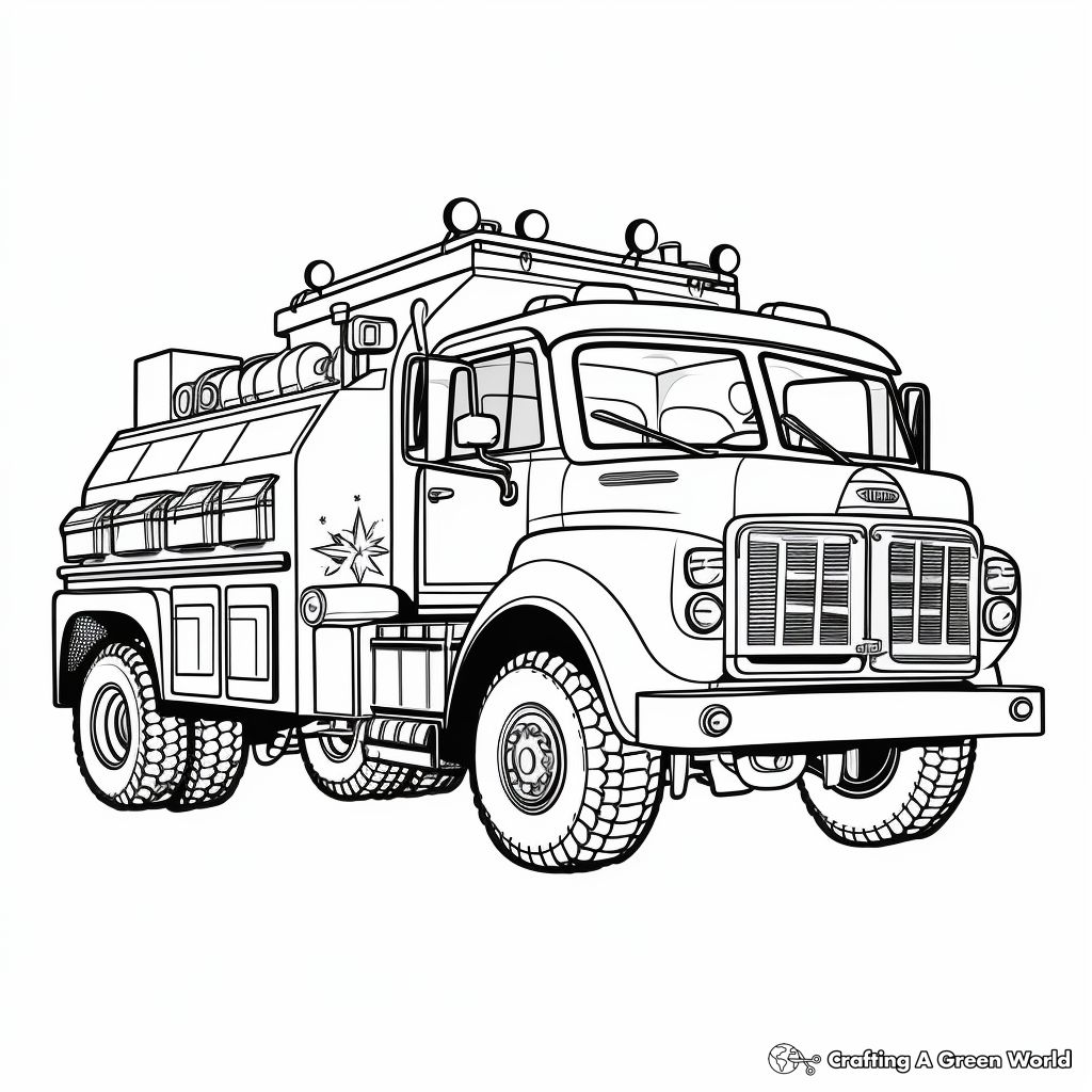 Fire truck coloring pages