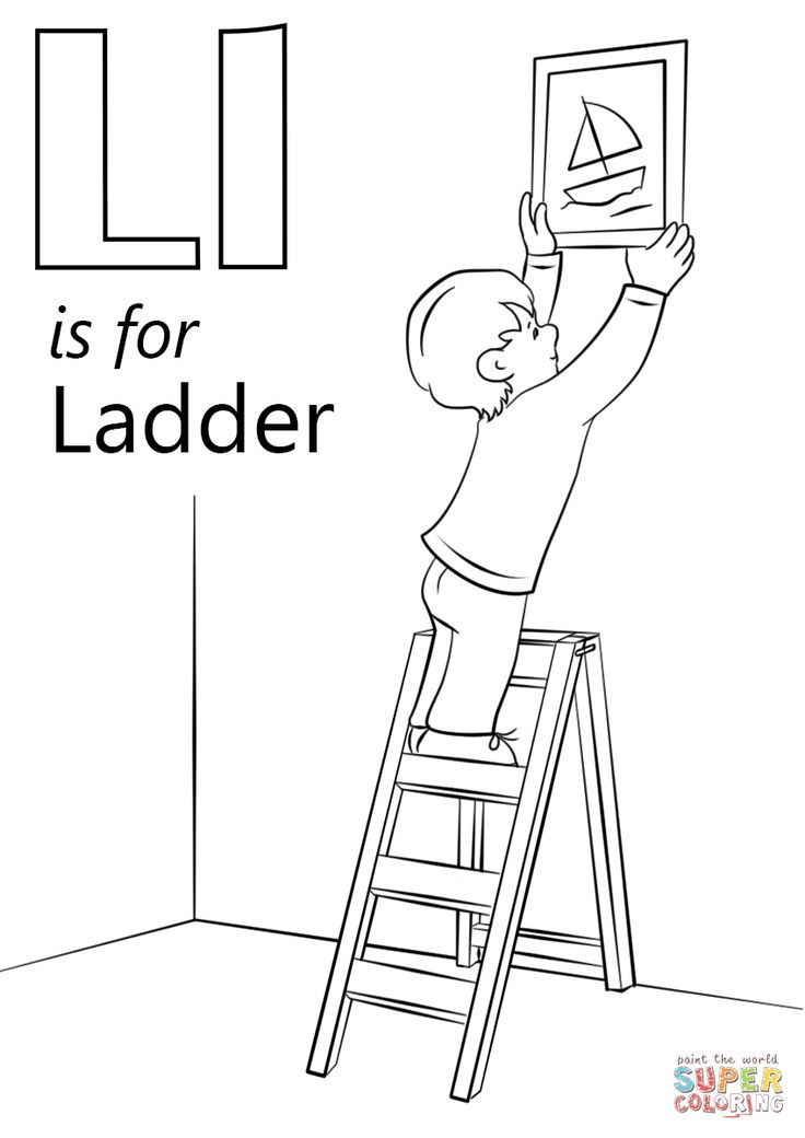 Letter l is for ladder coloring page free printable coloring pages coloring pages free printable coloring pages cool coloring pages