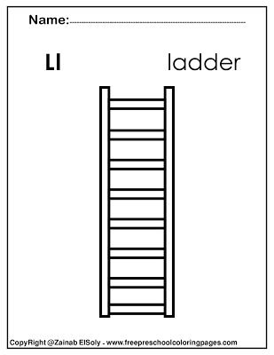 L for ladder lowercase alphabet free preschool colorg pages letters for kids abc colorg pages preschool colorg pages