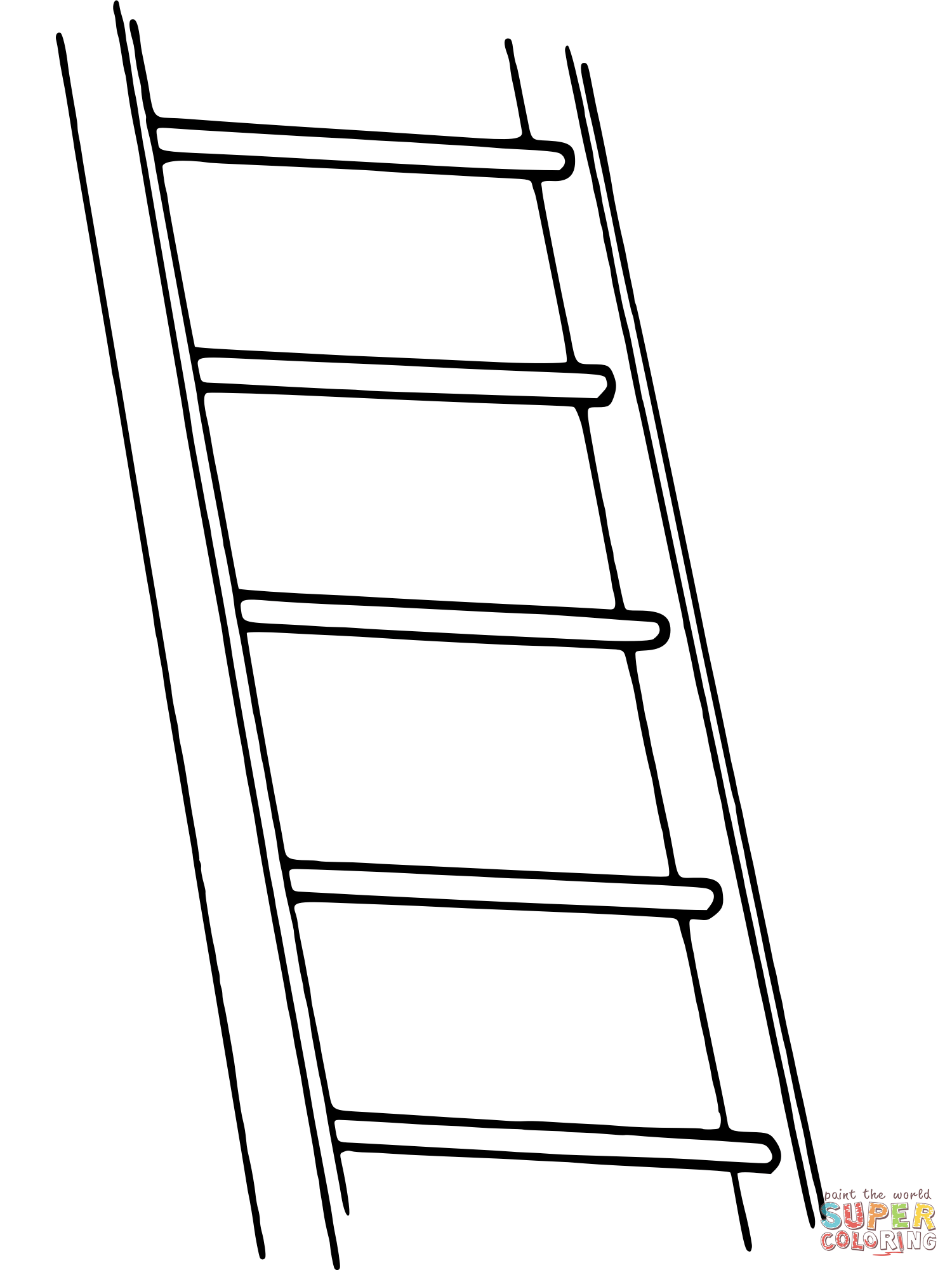 Ladder coloring page free printable coloring pages