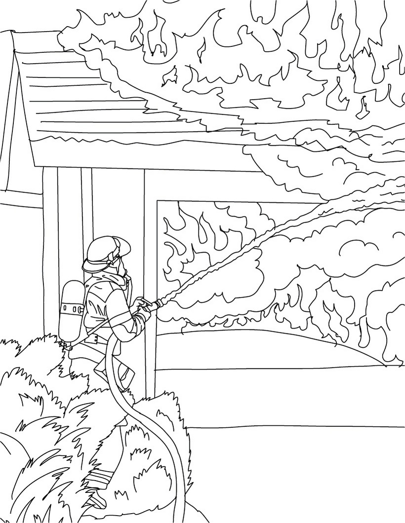 Free printable firefighter coloring pages for kids