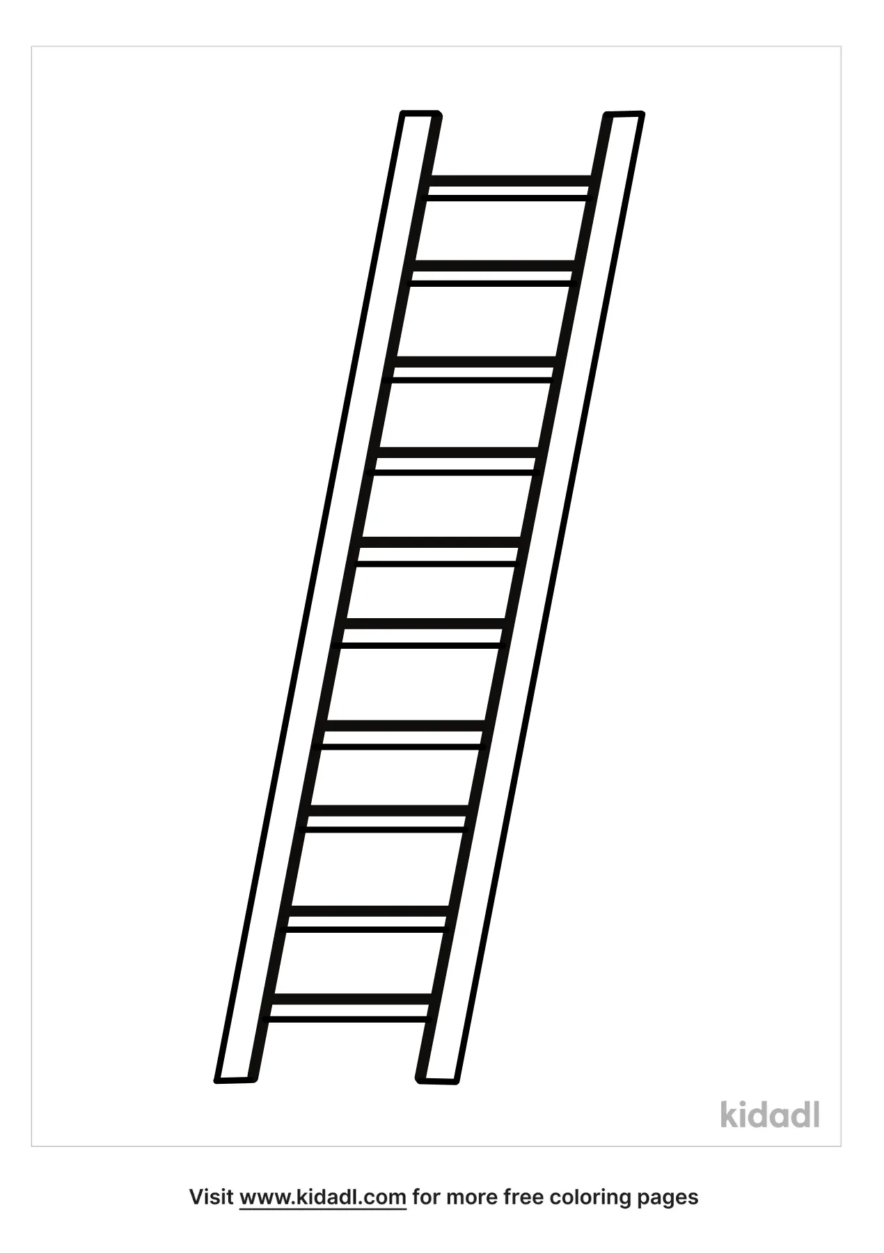 Free ladder coloring page coloring page printables