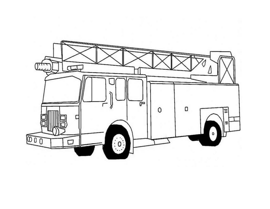 Free printable fire truck coloring pages for kids