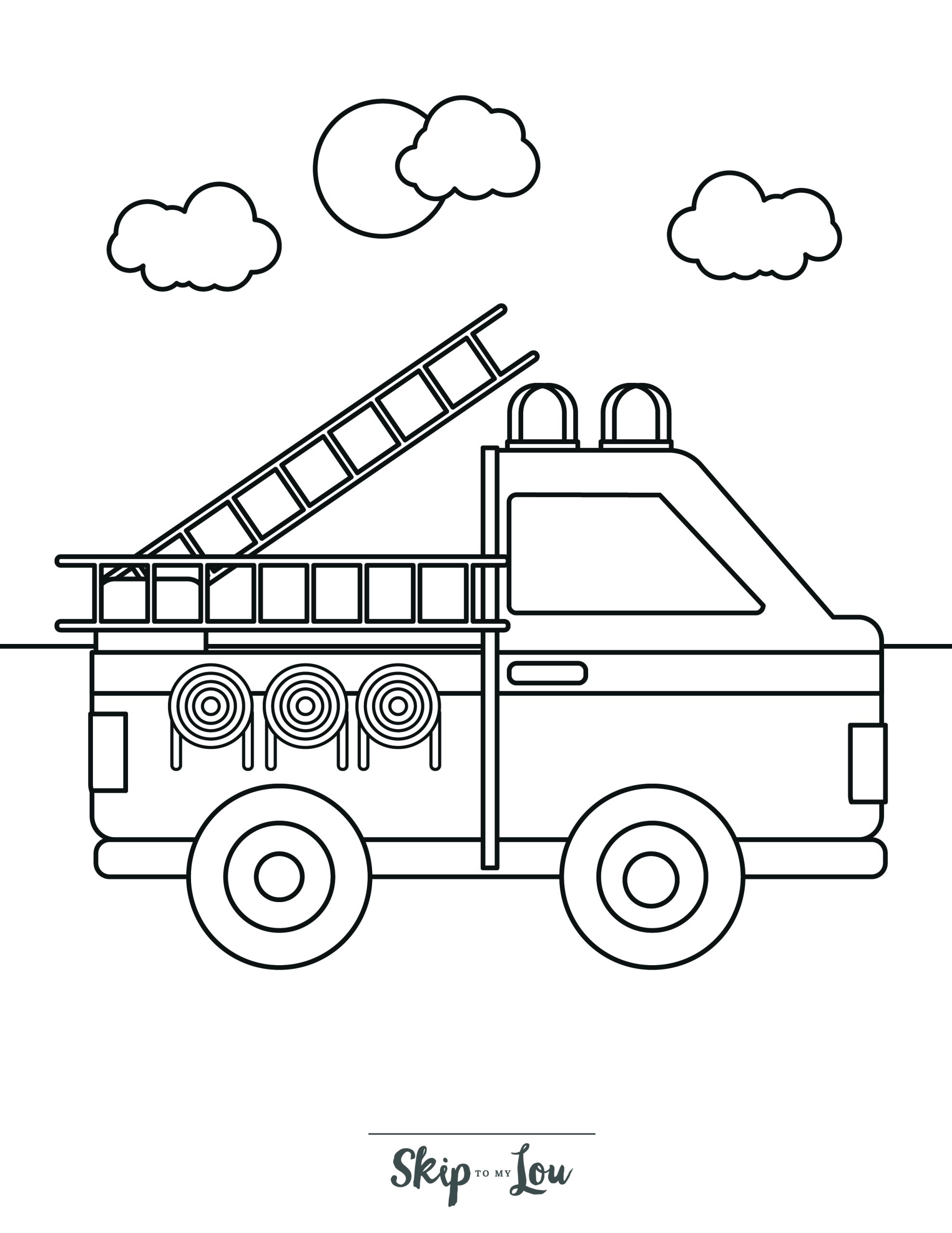 Free printable fire truck coloring pages with book download skip to my lou