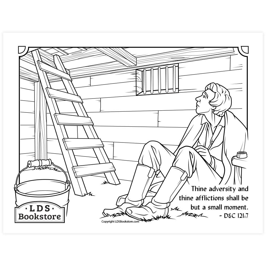 Joseph in liberty jail coloring page