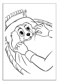 Printable coloring pages of lady and the tramp the ultimate fan experience