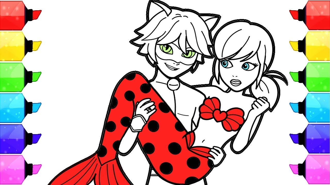 Iraculous ladybug coloring pages eraid how to draw and color ladybug sereia eraid cat noir