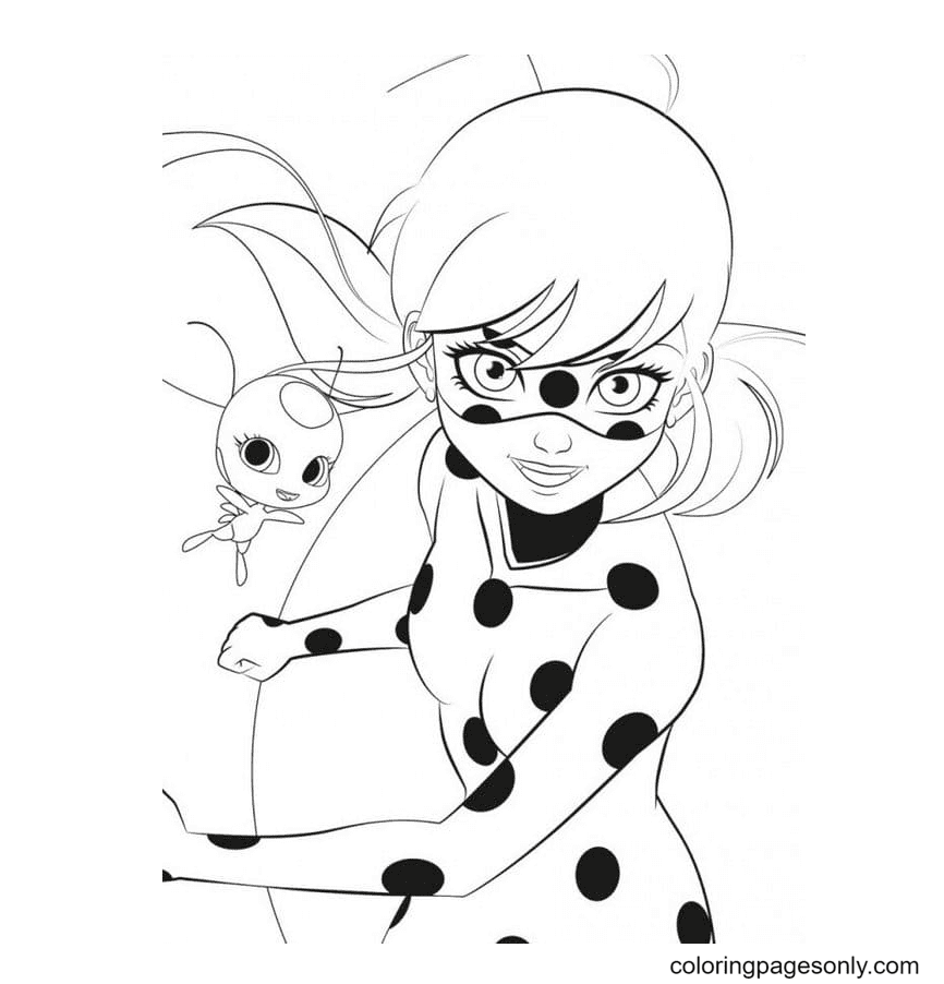 Ladybug and cat noir coloring pages printable for free download