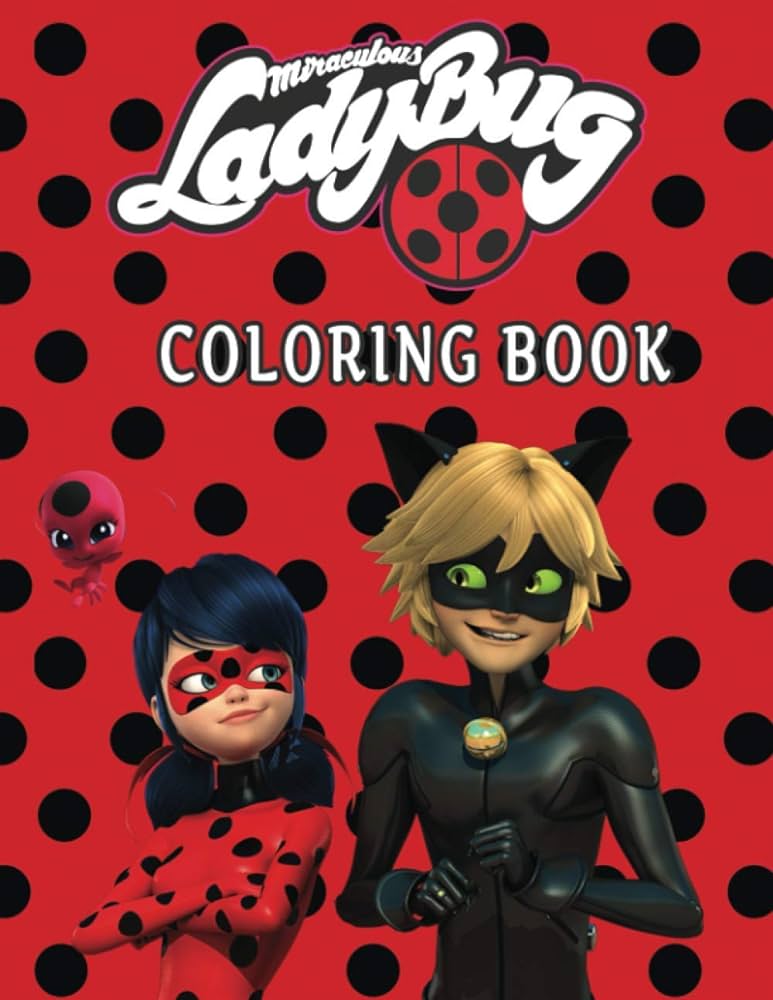 Miraculous ladybug coloring book unique and cool collection of miraculous anime characters fans art illustrations large size coloring pages perfect for kids and teen publishing towdisketchart books