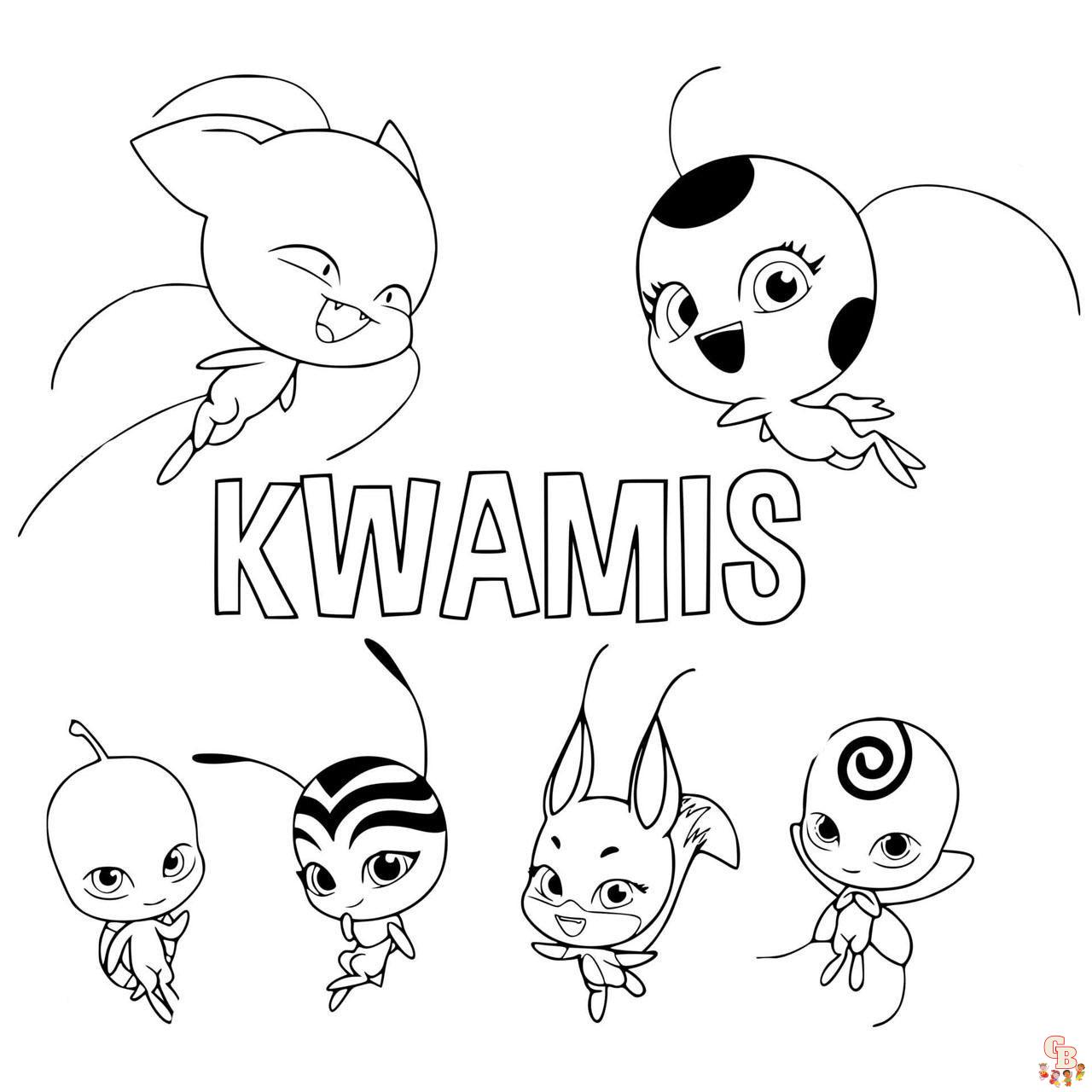 Free kwami miraculous ladybug coloring pages