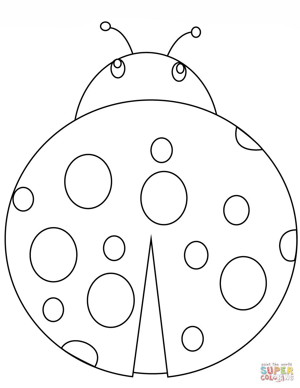 Cartoon ladybug coloring page free printable coloring pages