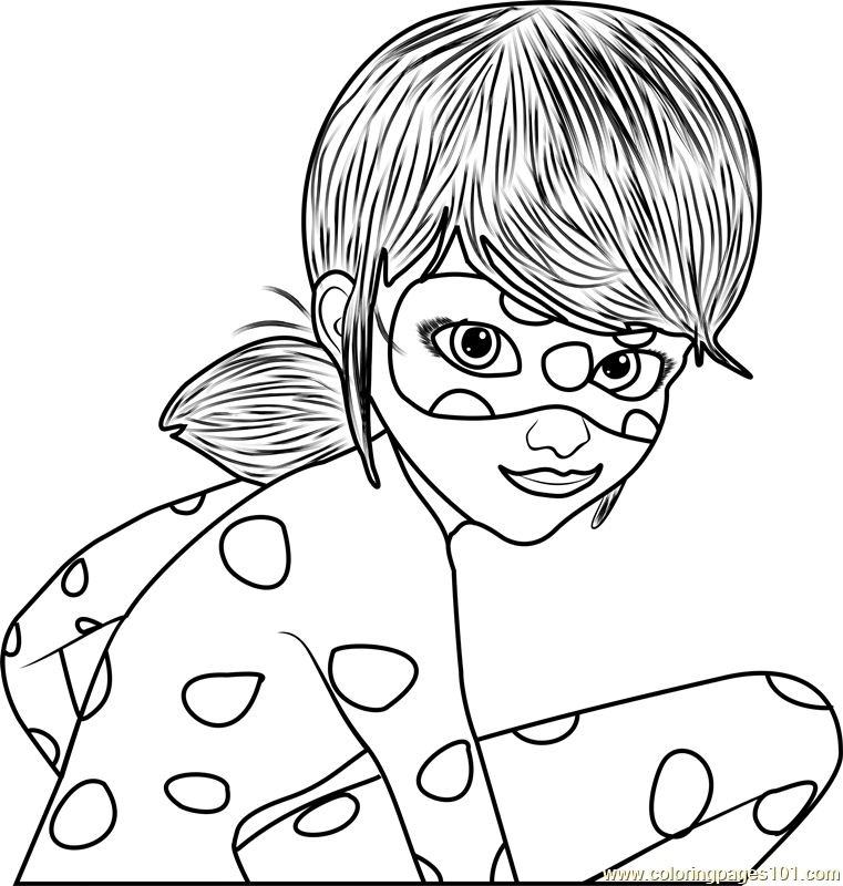 Ladybug coloring page for kids