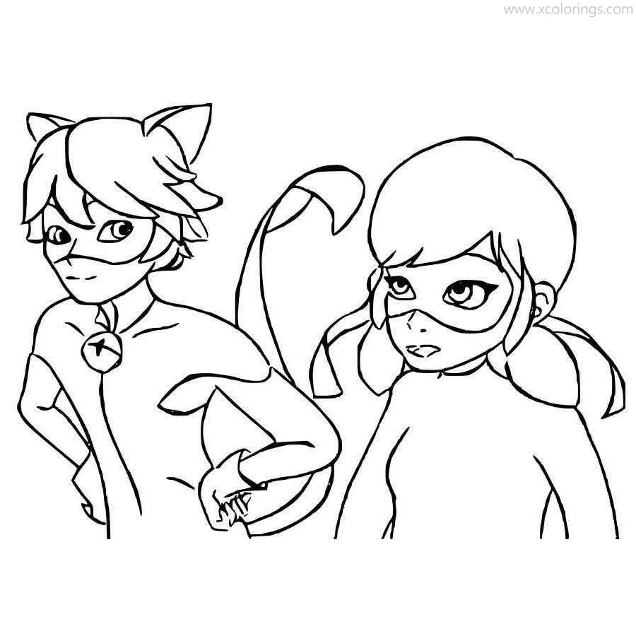 Miraculous ladybug linear coloring pages