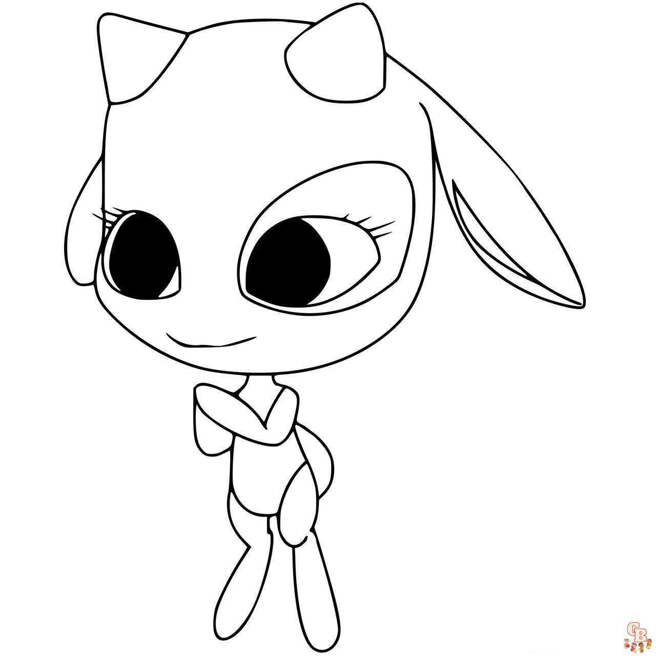 Free kwami miraculous ladybug coloring pages