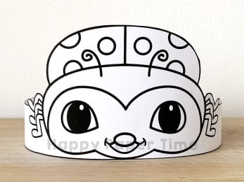 Ladybug crown template printable