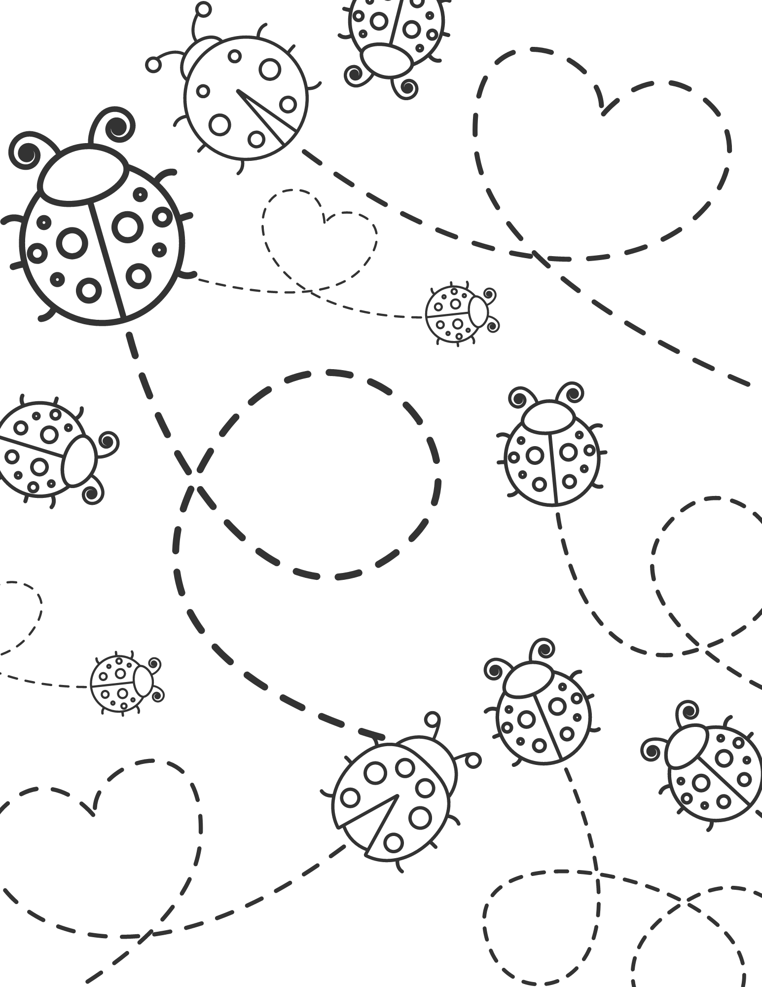 Free ladybug coloring pages for kids and adults