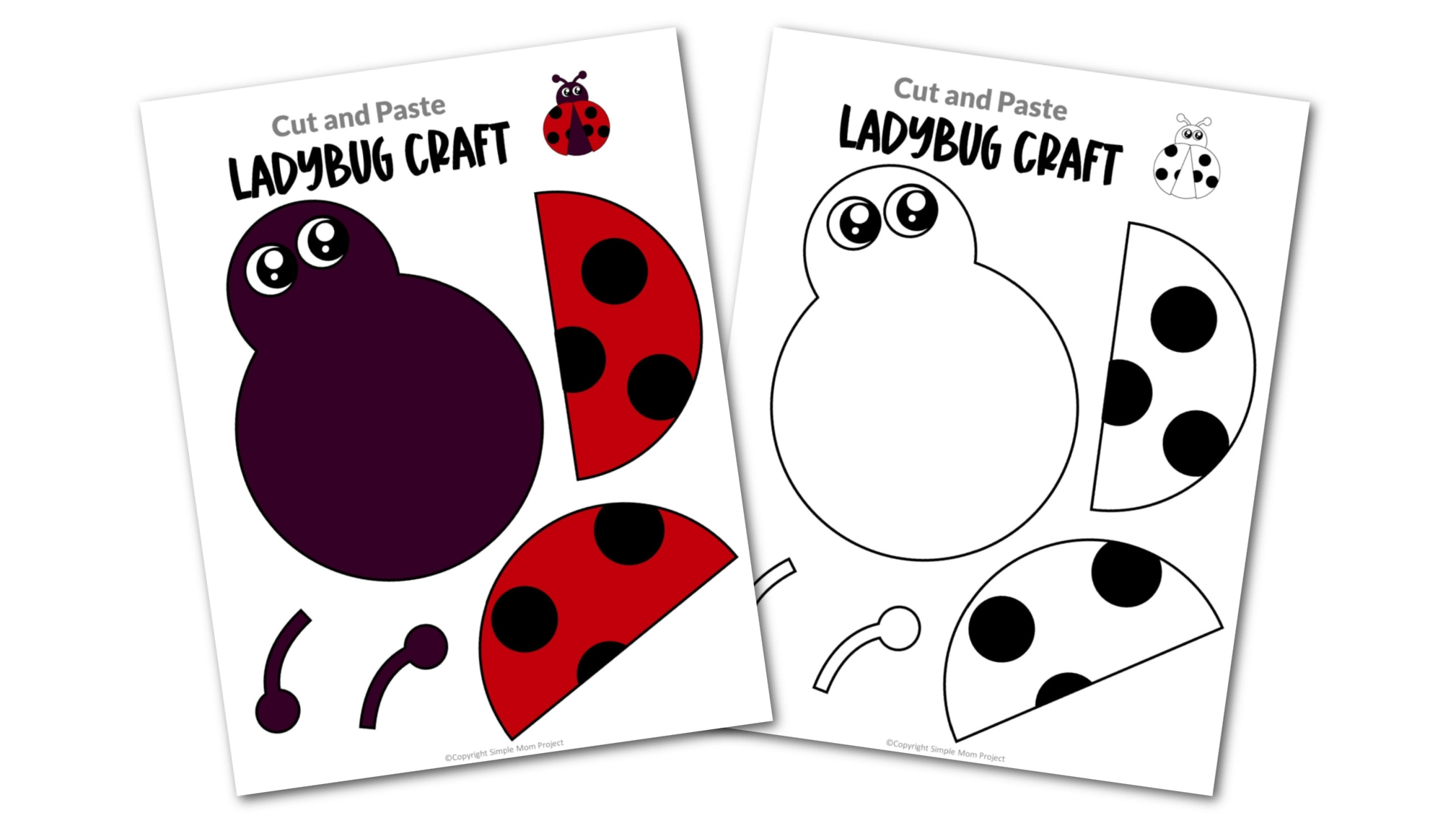 Free printable ladybug craft template â simple mom project