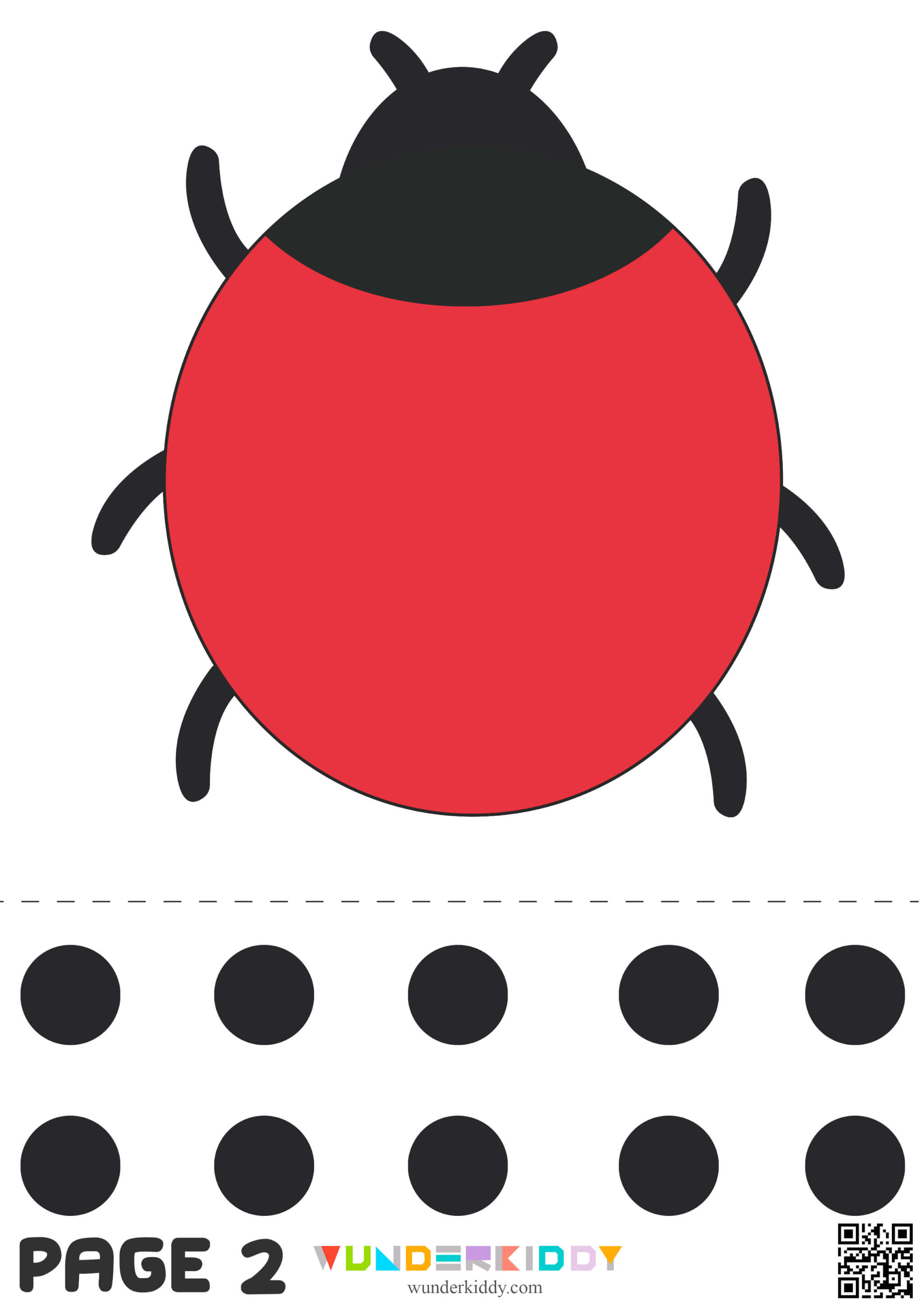 Printable ladybug kindergarten activity pack and templates