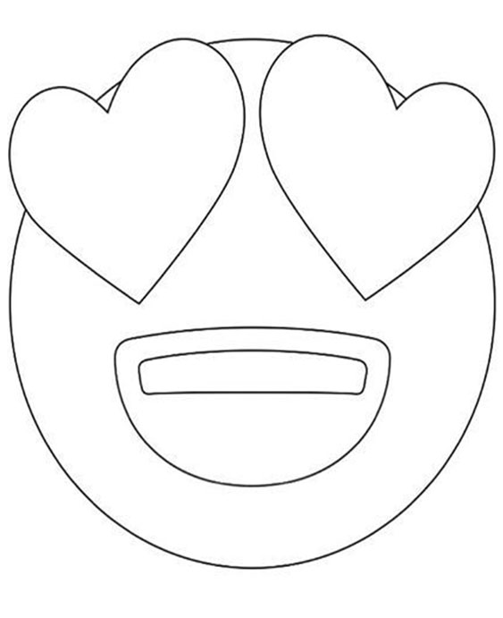 Free easy to print emoji coloring pages