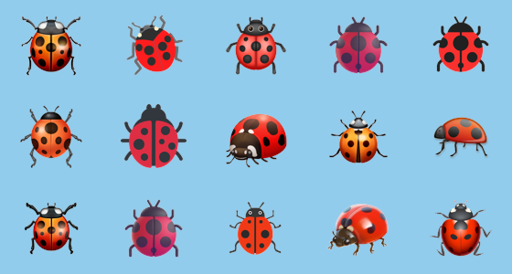 Ð lady beetle emoji