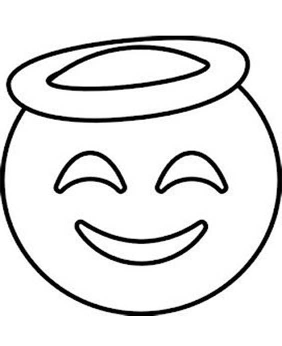 Free easy to print emoji coloring pages
