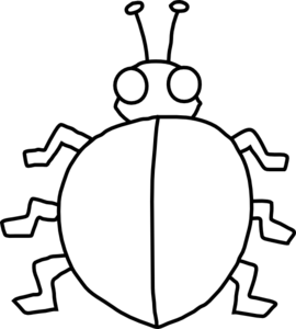 Ladybird with no spots clip art at