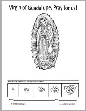 Teaching the symbolism of our lady of guadalupe and coloring page â pdf download