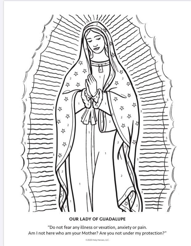 Our lady colouring sheets